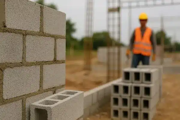 vantagem de construir com blocos de concreto,