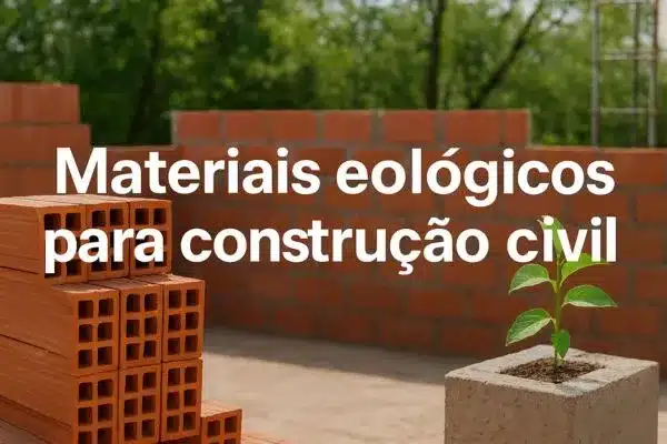 Materiais ecológicos para construção civil: como escolher os mais eficientes