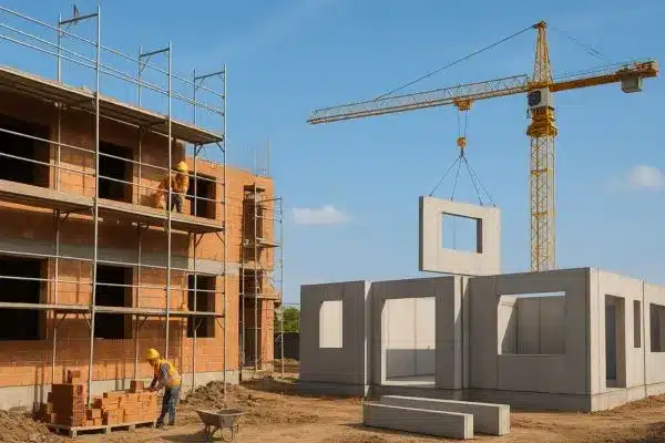 construção pré-fabricada vantagens desvantagens