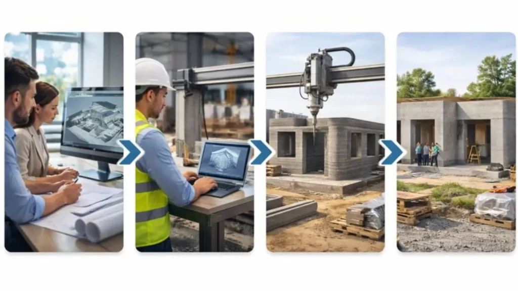 Como funciona uma obra com impressão 3D