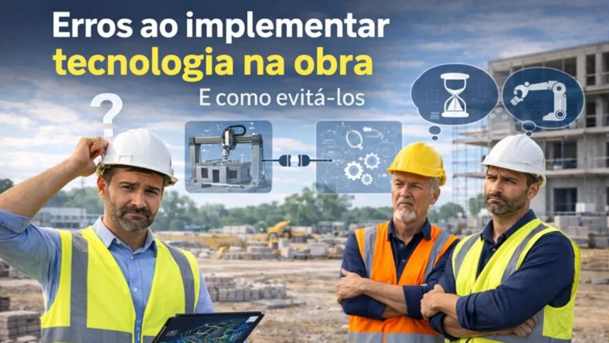 Erros comuns ao implementar tecnologia na obra (e como evitá-los)