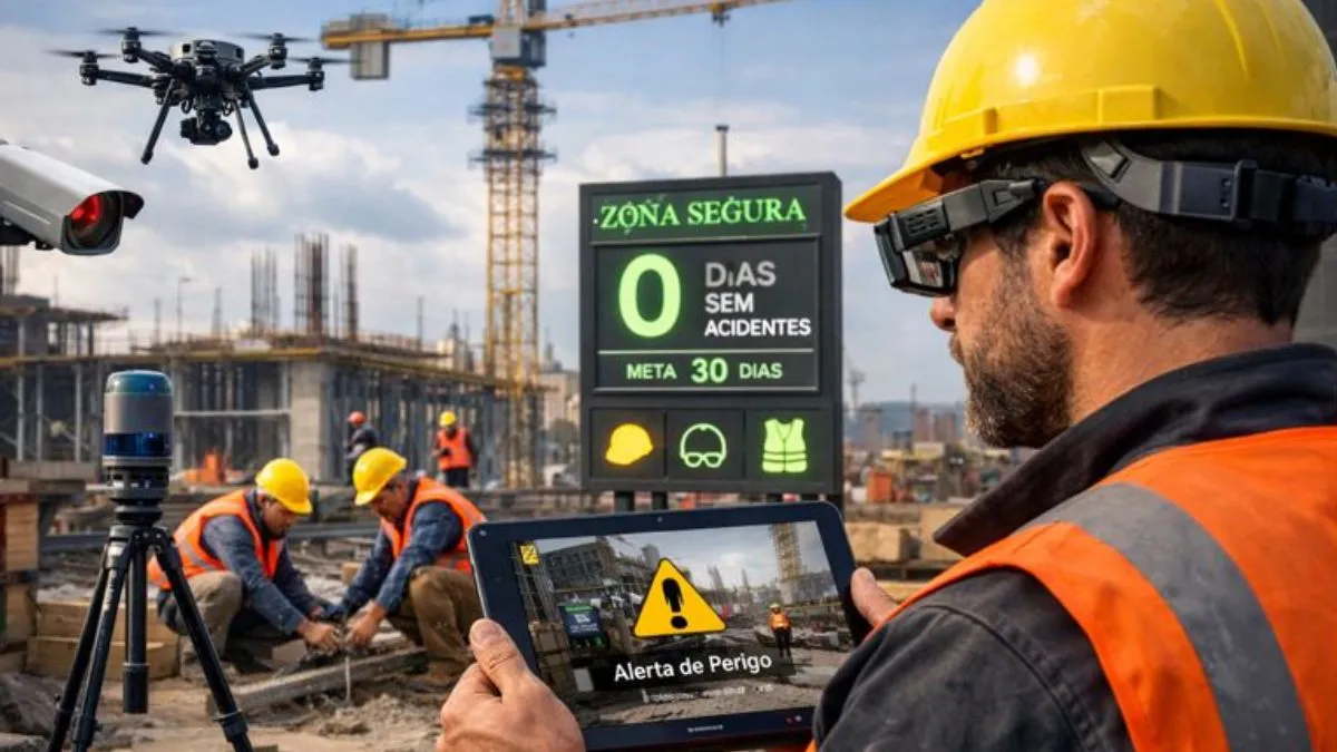 Tecnologia e segurança no canteiro de obras