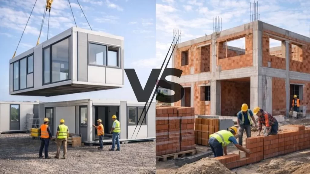 construção modular vs tradicional