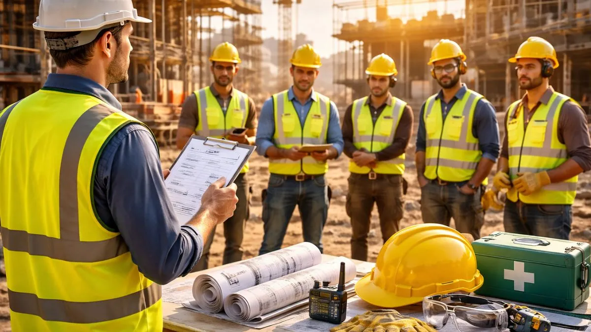 aplicar segurança no canteiro de obras