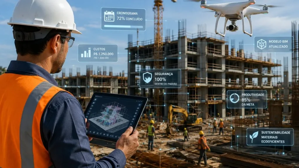 Tecnologia na construção civil: o que vai mudar nas obras em 2026 
