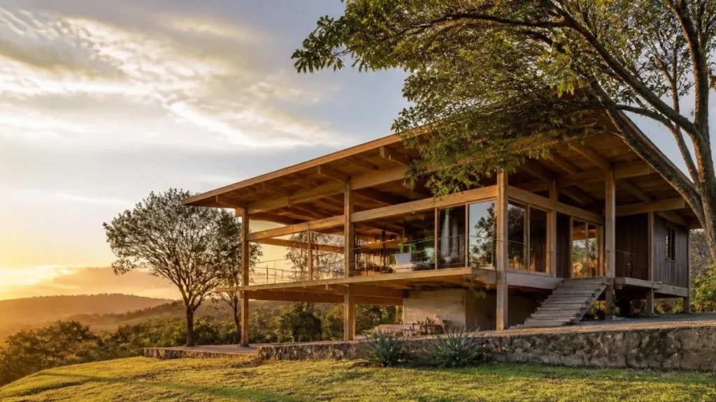 Casa em CLT no Interior de SP Substitui Concreto por Madeira