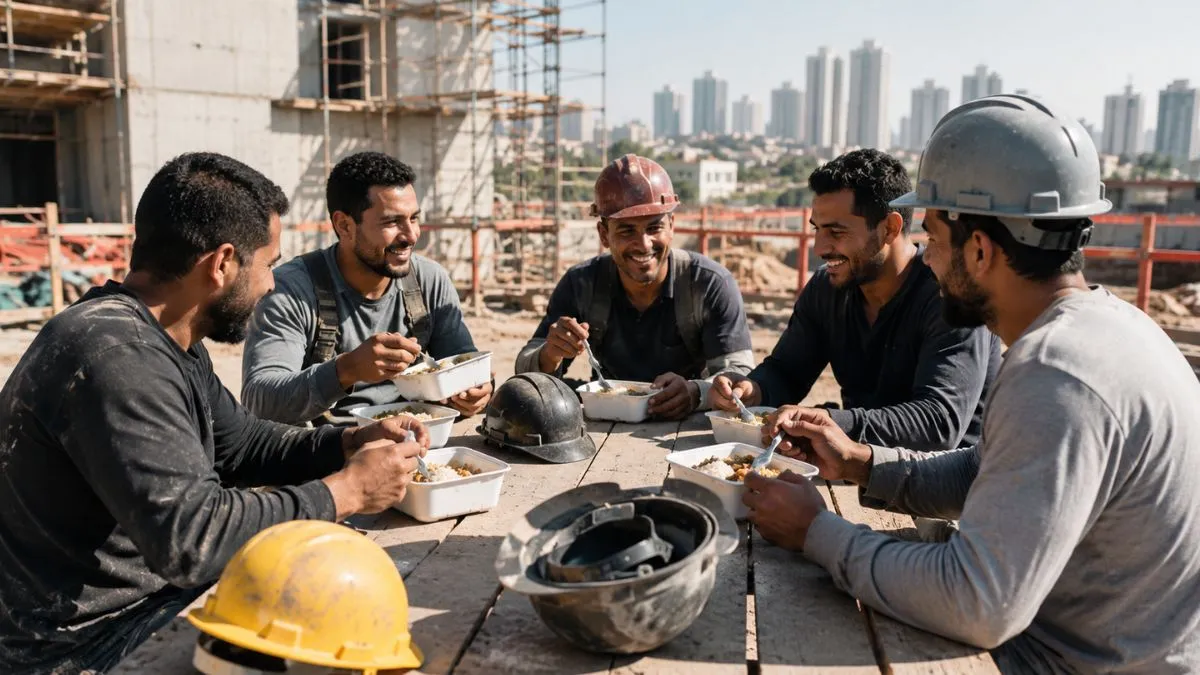 alimentação obrigatória construção civil