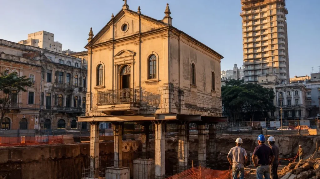 Cidade Matarazzo: como a capela de 1.200 toneladas flutua