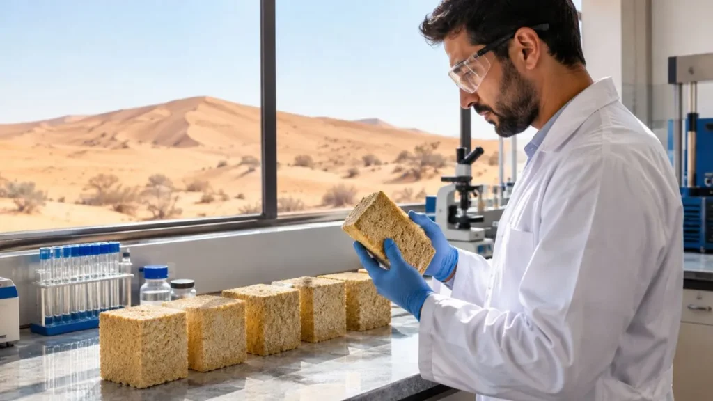 Tijolos Sustentáveis com Areia do Deserto Substituem o Cimento