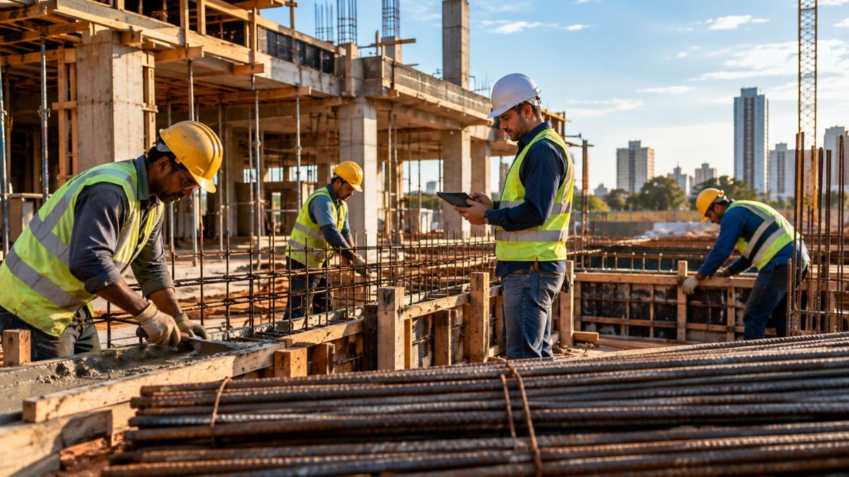 Vagas na construção civil em MS: 7.392 empregos em 2026