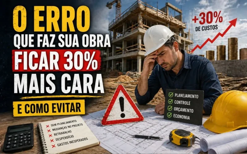Custos de obra: o erro que encarece sua construção (e como evitar até 30% de prejuízo)