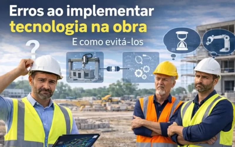 Erros comuns ao implementar tecnologia na obra (e como evitá-los)
