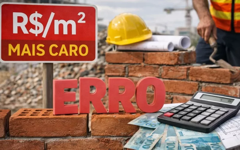 custo por m² na construção