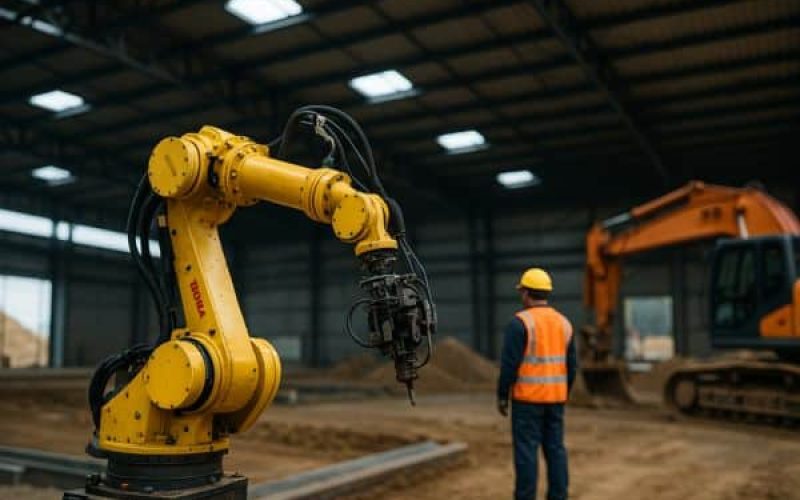 O impacto da automação na produtividade da construção
