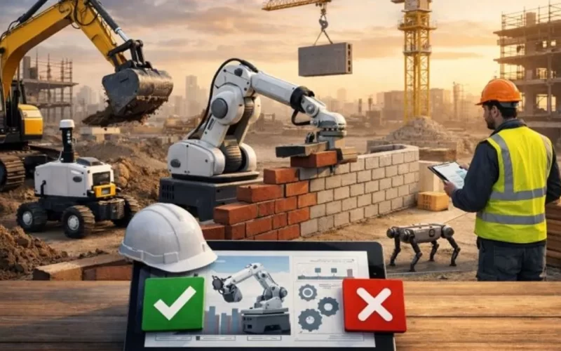 Automação no canteiro: o que funciona, o que não funciona e quando investir