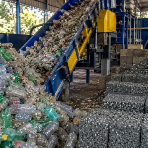 plástico reciclado na construção civil