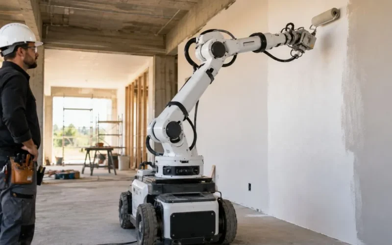 Robôs na Construção Civil: Tecnologia Chinesa Dobra Produtividade