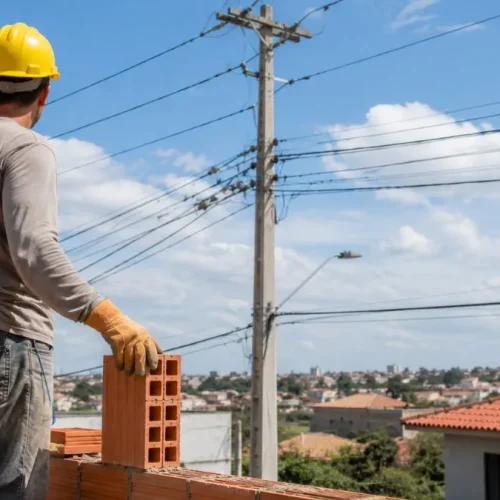 Segurança na Construção Civil Perto da Rede Elétrica
