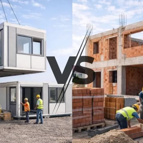 construção modular vs tradicional