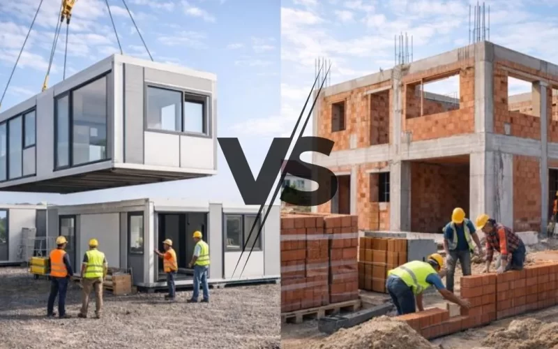 construção modular vs tradicional