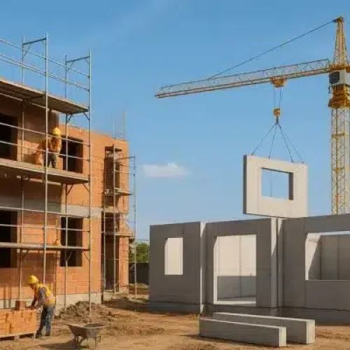 construção pré-fabricada vantagens desvantagens