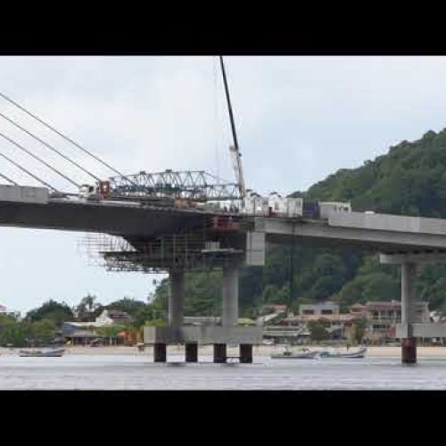 Último estai da Ponte de Guaratuba deve ser instalado na virada do mês