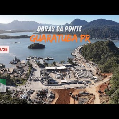 Obras da  Ponte de Guaratuba-Paraná (Dji Air3)