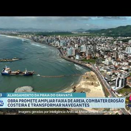 Obra promete ampliar faixa de areia e conter erosão em Navegantes