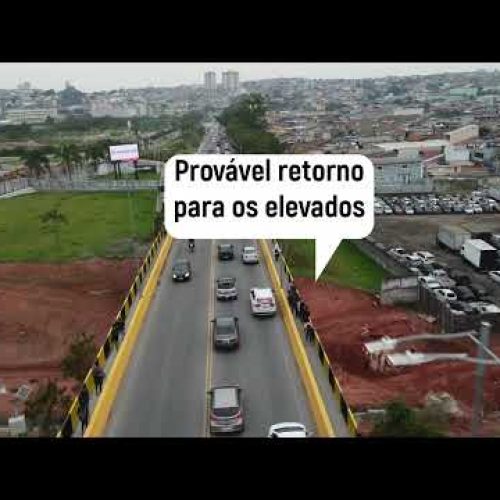 Obra liberada no acesso aos elevados em Carapicuiba