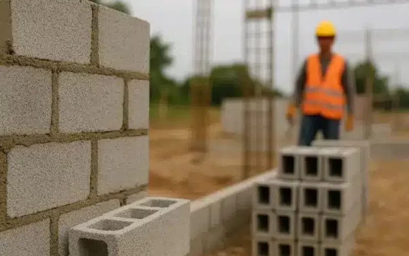 vantagem de construir com blocos de concreto,